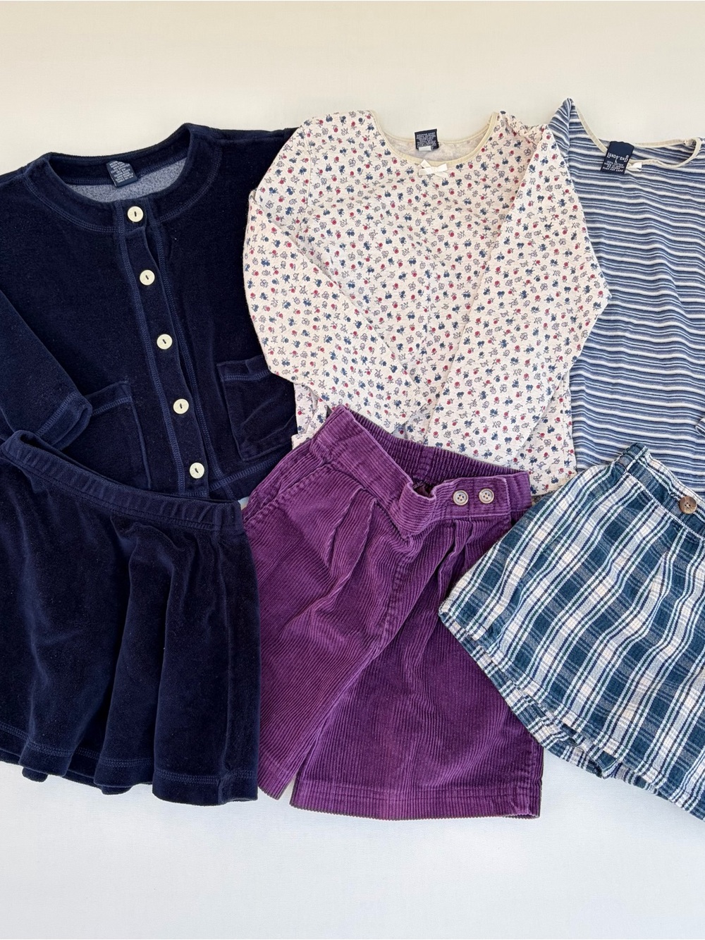 VTG Lot Lands End 90s Girls Clothing Lot Skirt Skort Corduroy Pants Size M L